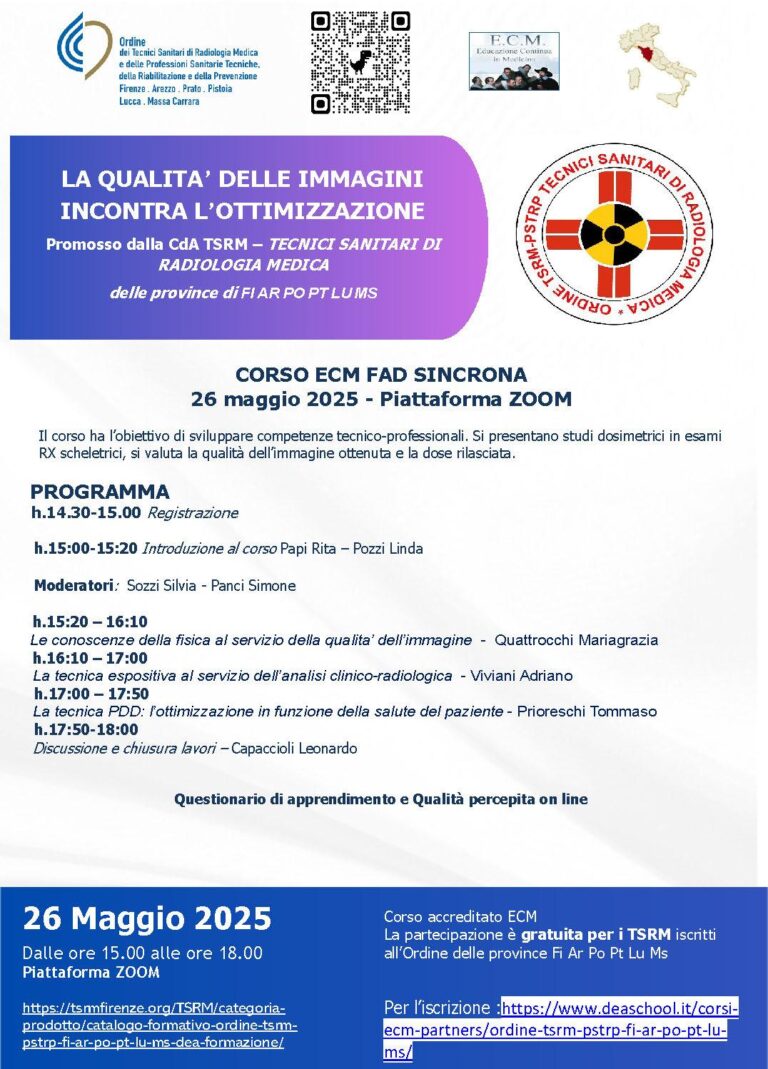 Corso OTTIMIZZAZIONE IMMAGINI RX